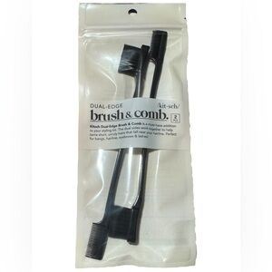 Kitsch Double Sided Edge Control Brushes Soft Nylon Bristles For Bangs, Hairline
